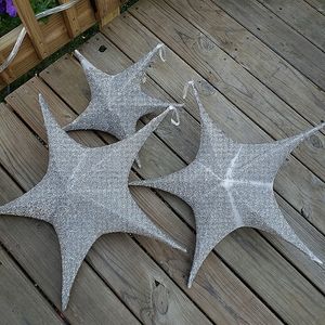 Three Battery Powered Light up hanging stars